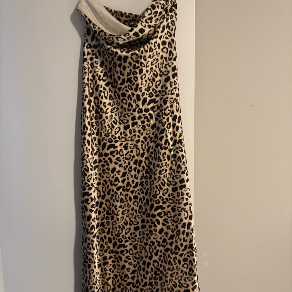 Leopard Print Halter Dress